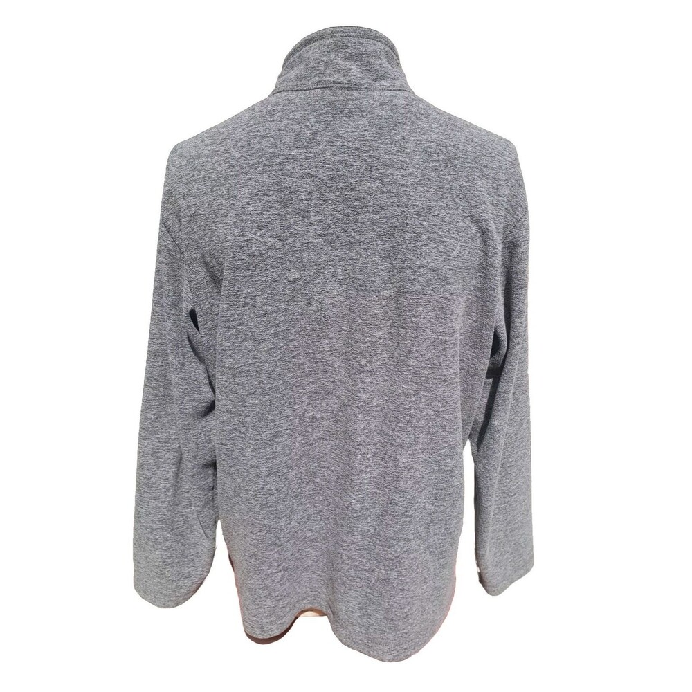Eddie Bauer 1/4 Zip Pullover Sweater Fleece Gray Heathered Mens Size Large - Picture 10 of 16
